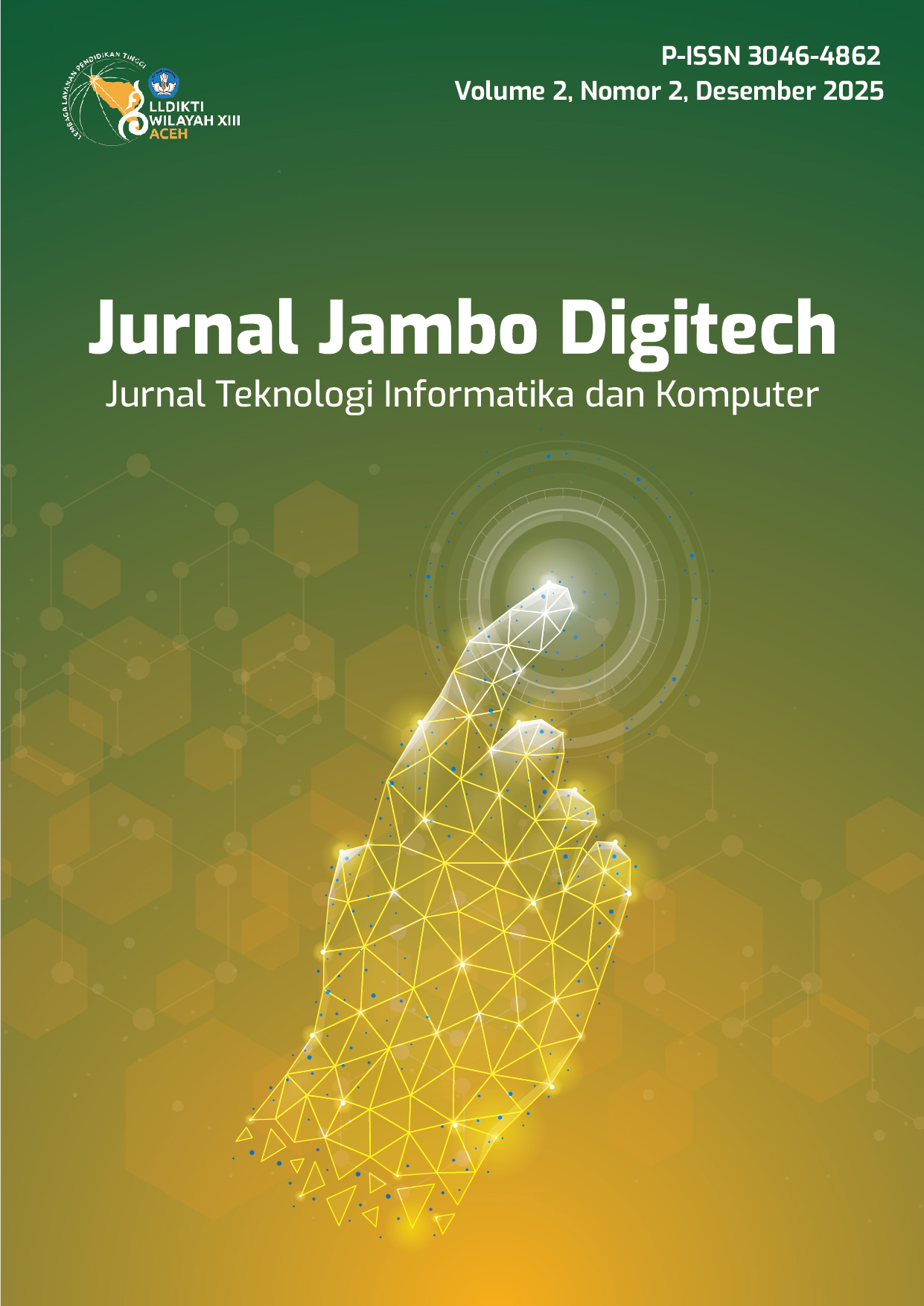 					View Vol. 2 No. 2 (2025): (December) Jurnal Jambo Digitech (Jurnal Teknologi Informatika dan Komputer)
				